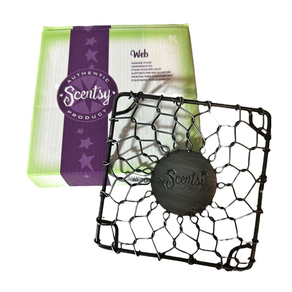 Scentsy Warmer Stand WEB Metal 5" x 5" Black Use‎ With Any Warmer NEW in Box